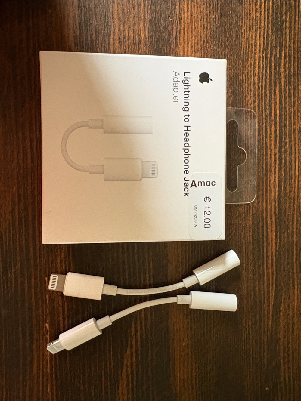 Apple Lightning to 3.5mm Headphone Adapter Cable — White